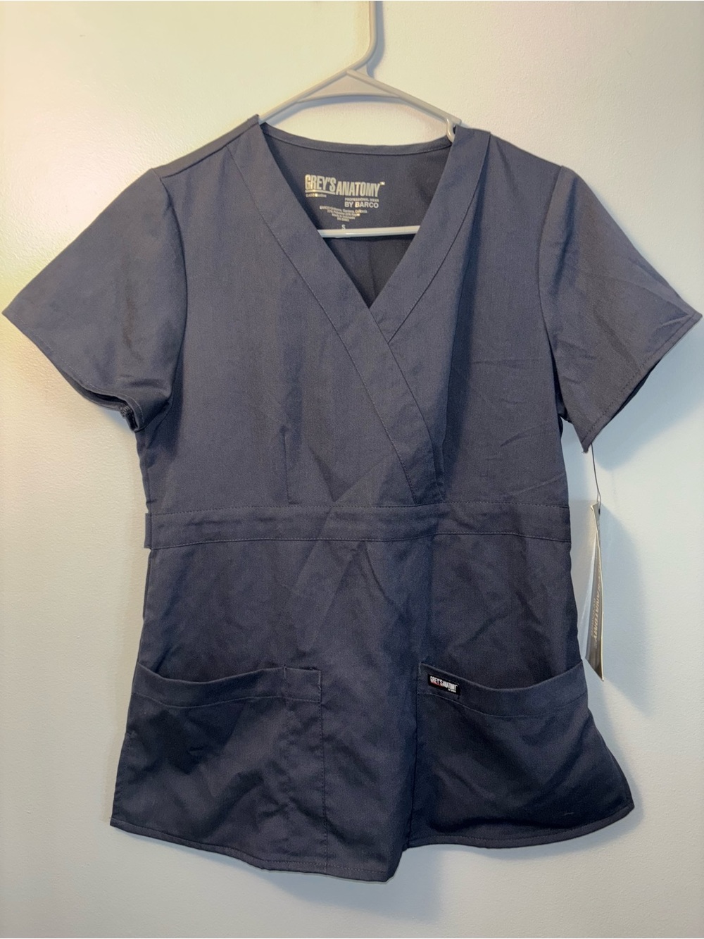 🦋Grey's Anatomy Women's Navy V-Neck Medical Scrub Top